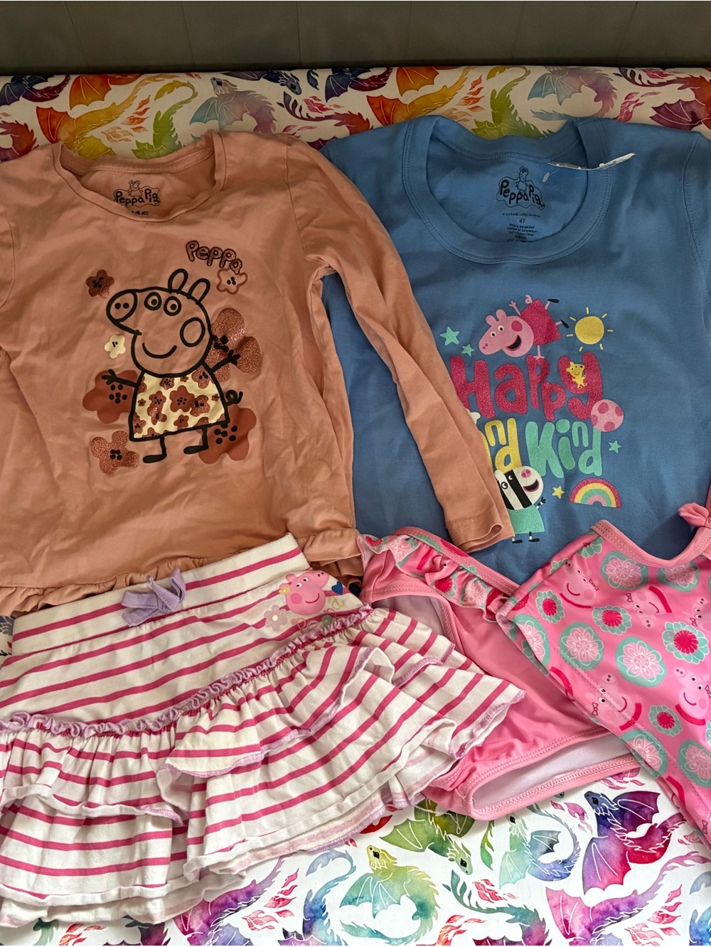 Peppa Pig Shirt, Bathing Suit & Skirt Set